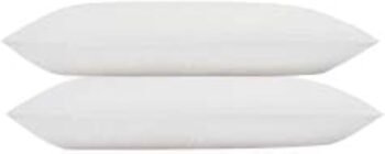 Medium Support High Profile Bed Pillow for Sleeping with Luxurious 100% Cotton Sateen, 400TC Cover, Standard Dual Pack –