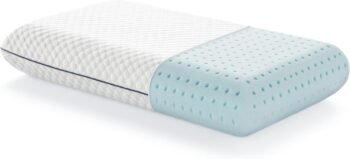 Gel Memory Foam Pillow – Ventilated Cooling Pillow – Removable, Machine Washable Cover King, White