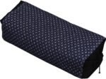Pillow with  Tea Leaves, Antibacterial, Men's Buckwheat Pillow, Adjustable Height, 24.4 x 12.6 inches (62 x 32 cm), Cover Included, Navy